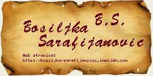 Bosiljka Sarafijanović vizit kartica